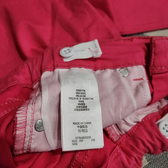 Levi's 710 Super Skinny Jeans Girls 10 R Hot Pink Adjustable Waist Stretch - Picture 7 of 8